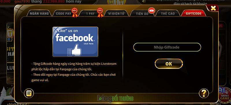 nạp giftcode go88