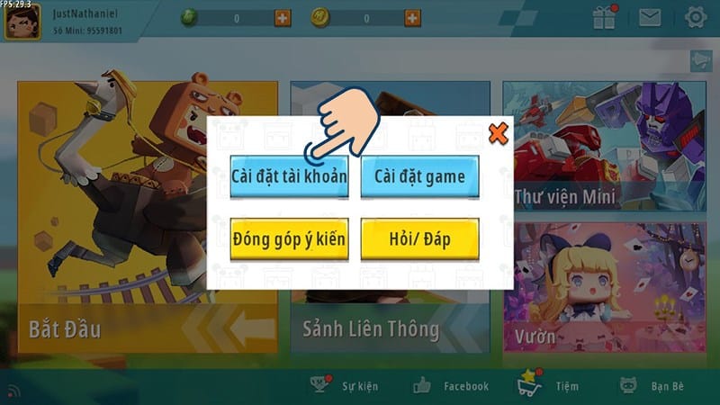 Cài đặt tài khoản