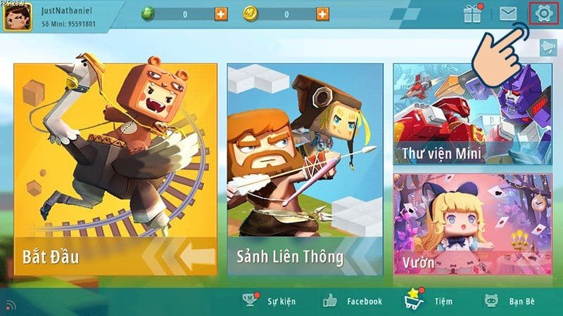 chọn vào Icon răng cưa