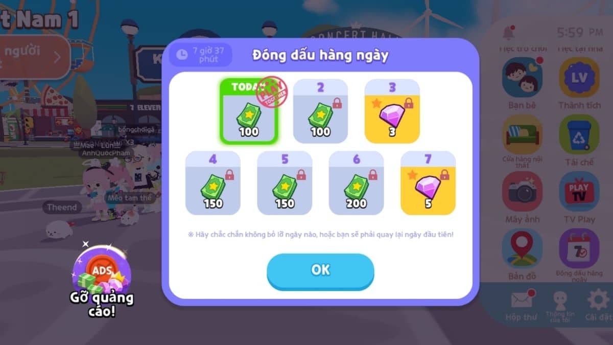 Điểm danh hằng ngày