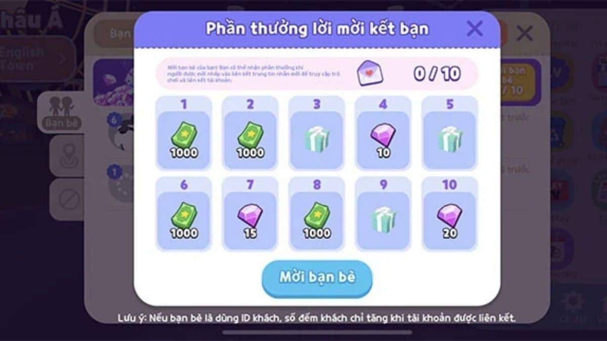 Mời Bạn Bè Tham Gia