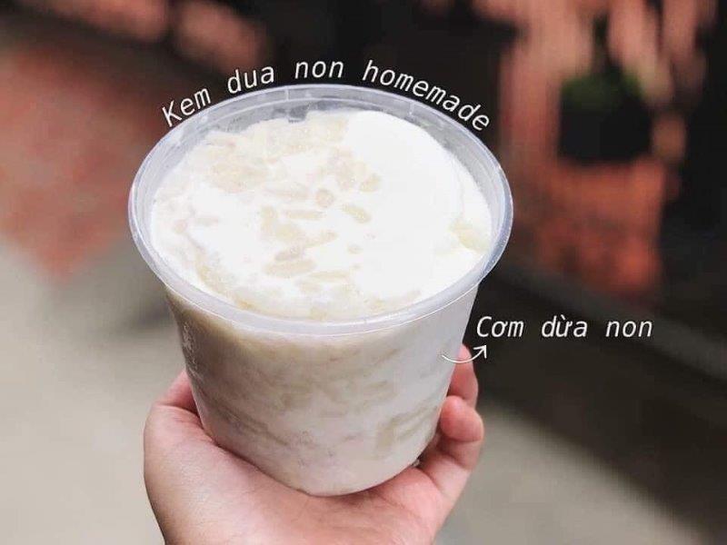 Cách làm kem dừa non 2